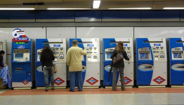 Máquina actual de abono en Metro de Madrid