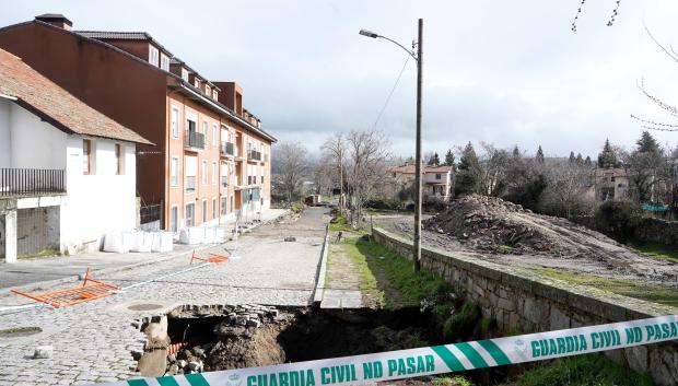 Estragos de la borrasca jana en El Espinar, el pasado marzo
