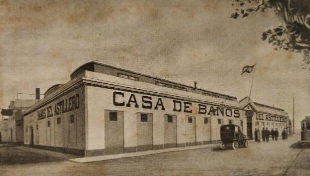 Los Baños del Astillero, en una imagen de época