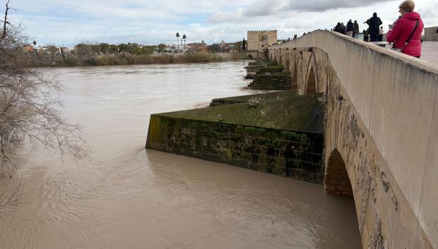 Aspecto del río en el Puente Romano, abierto a los peatones