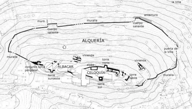Plano de cómo era el castillo