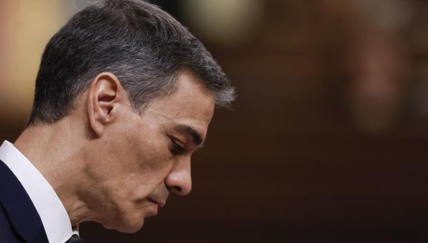 El presidente del Gobierno, Pedro Sánchez, durante su comparecencia ante el pleno del Congreso del 11 de febrero