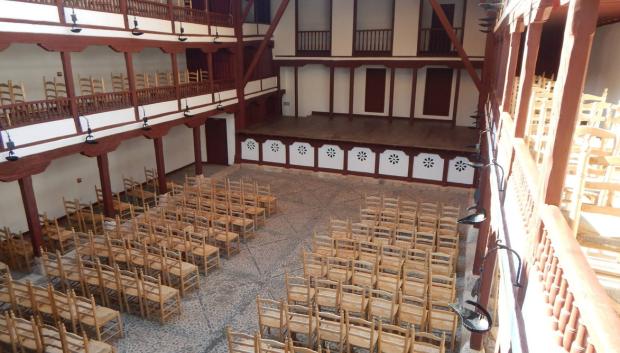 Corral de comedias de Almagro ("Courtyard theatre of Almagro") is located at Plaza Mayor in Almagro, Castile-La Mancha, Spain