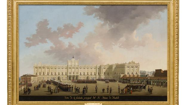 Fernando Brambila, 'Vista de la fachada principal del Palacio Real de Madrid'