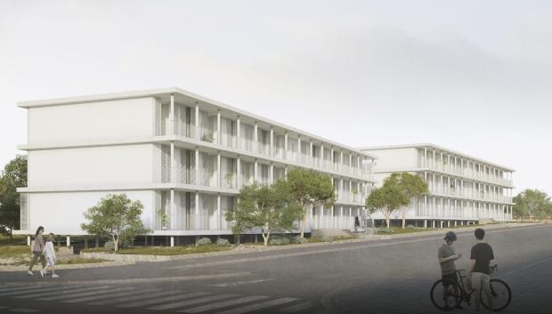 Boceto de la promoción de viviendas