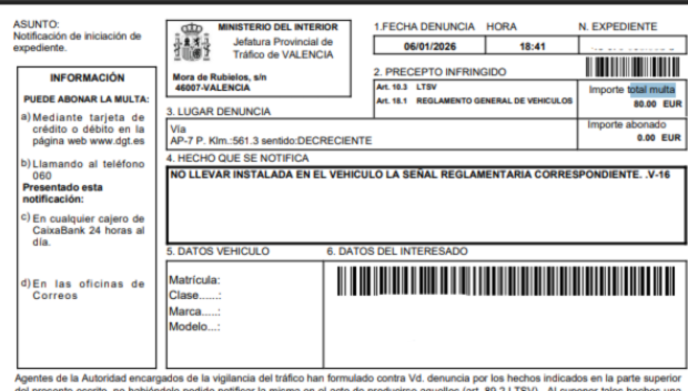 La multa desmiente al propio ministro