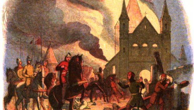 Guillermo recibe una herida fatal en Mantes. James William Edmund Doyle