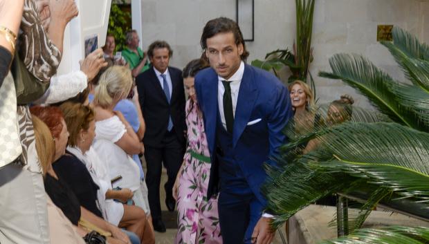 Sandra Gago y  Feliciano López en la boda de Nadal