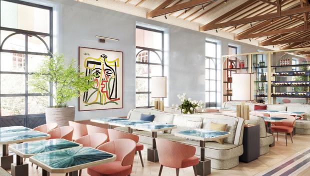 Recreación de parte del interior del hotel