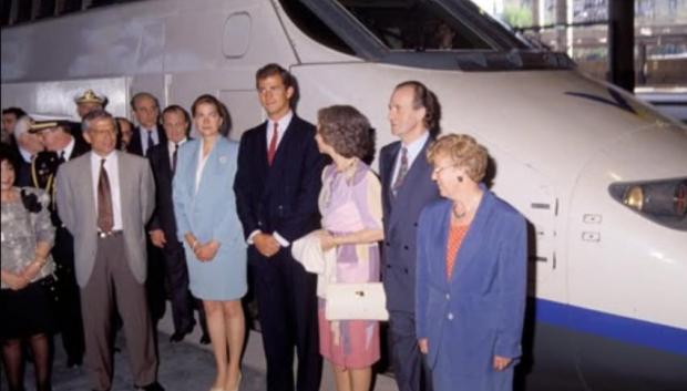 Imagen de la inauguración del AVE en 1992