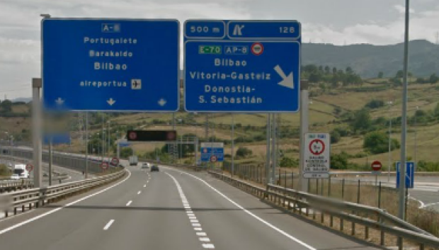 La A-8, entre otras, cambia de nombre a su paso por Bilbao
