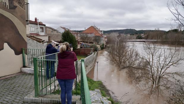 Inundaciones en Tudela de Duero por la subida de nivel del Río Duero