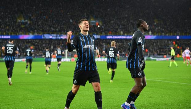 Nicolo Tresoldi celebra el 2-2