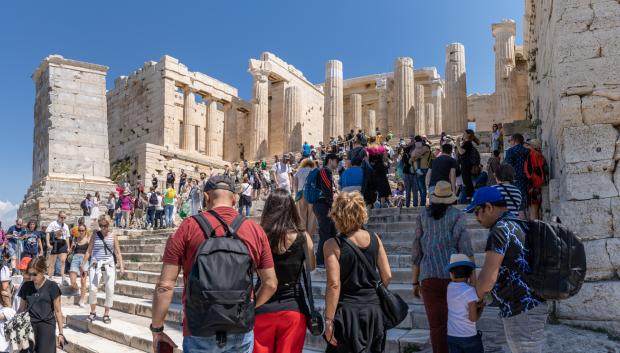Acceso a la Acrópolis de Atenas