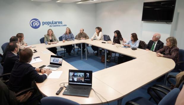 La directora de la campaña electoral del PP de Castilla y León, Isabel Blanco, preside la reunión del Comité de Campaña del PPCyL
