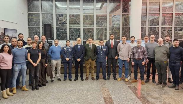 Acto de inauguración de la exposición en Lituania