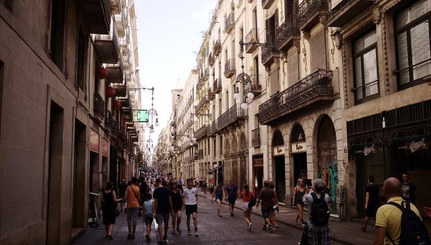 Vista de la calle Ferran, en la actualidad