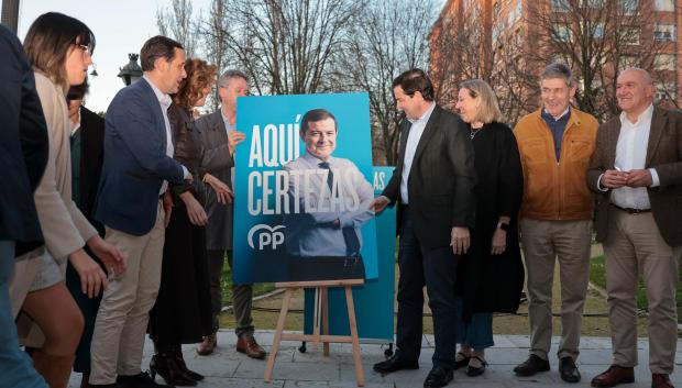 Alfonso Fernández Mañueco, candidato a la reelección de la Junta, en un acto de precampaña en Valladolid