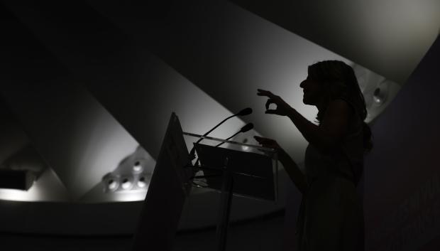 Yolanda Díaz, esta semana en un acto del Ministerio de Trabajo