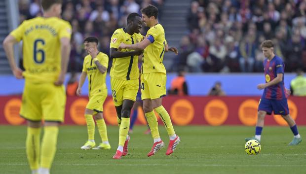 Pape Gueye festeja el tanto del 2-1