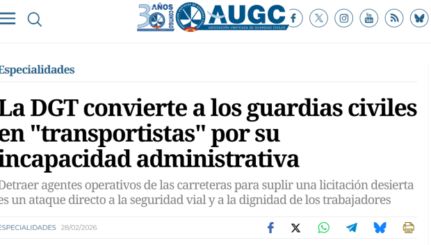 La AUGC denuncia la situación en su boletín