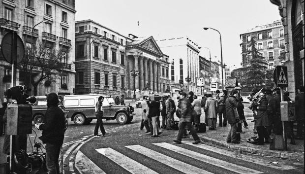 Congreso de los diputados durante el intento de Golpe de Estado por parte de Antonio Tejero
