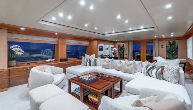 Uno de los salones del megayate