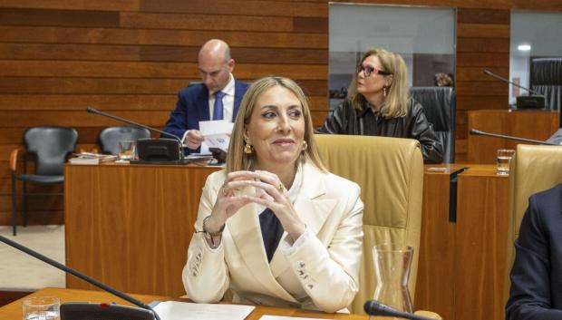 La presidenta de Extremadura en funciones, María Guardiola
