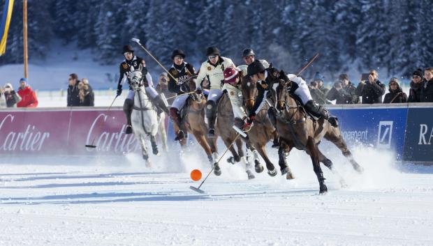 Partido de polo en St. Moritz en invierno