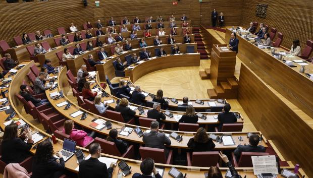 Imagen del pleno de las Cortes Valencianas celebrado este jueves