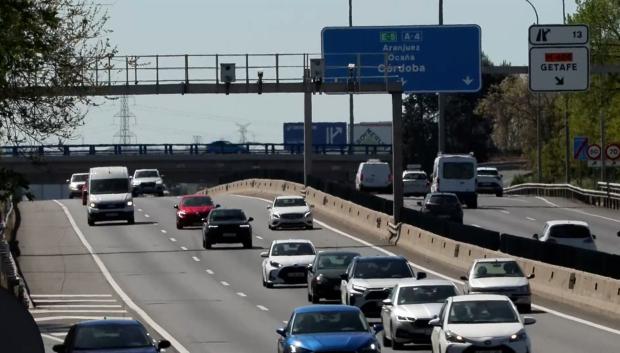 La Autopista A-4 a la altura de la salida en Getafe