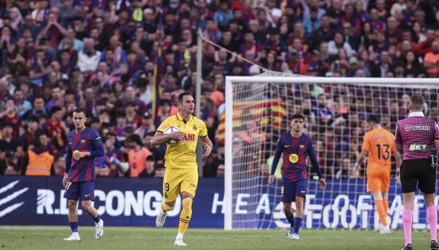 Kike Garcia of RCD Espanyol celebrates a goal during the Spanish league, LaLiga EA Sports, football match played between FC Barcelona and RCD Espanyol at Spotify Camp Nou stadium on April 11, 2026 in Barcelona, Spain.

Javier Borrego / AFP7 / Europa Press
11/4/2026 ONLY FOR USE IN SPAIN