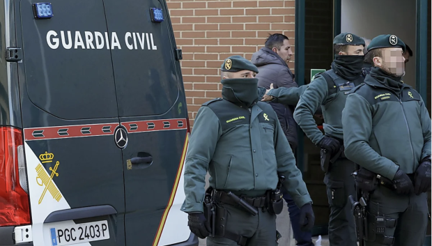 Joaquín Martins, hermano de Antonio Anglés, tras su detención en febrero de 2023 por el secuestro