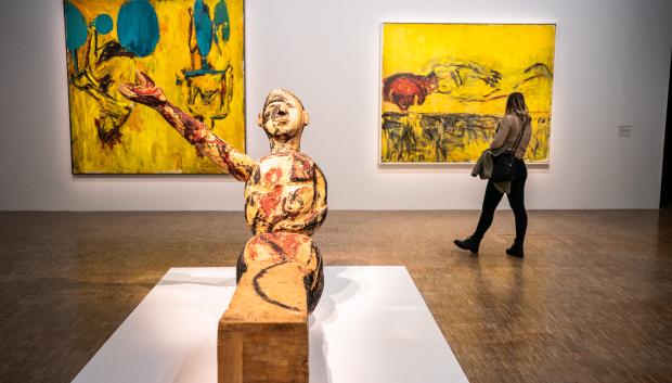 Exposición temporal de las obras del artista Georg Baselitz,en el Centro Pompidou, en París