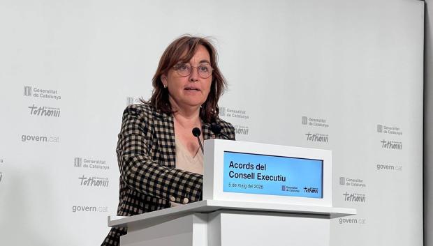 La consejera de Territorio, Vivienda y Transición Ecológica y portavoz de la Generalitat, Sílvia Paneque, en una rueda de prensa tras el Consell Executiu