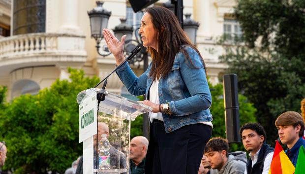 El mitin de Santiago Abascal, líder de Vox, en la plaza de las Tendillas de Córdoba