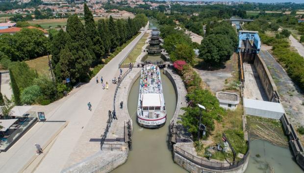 Una de las esclusas más espectaculares del recorrido
