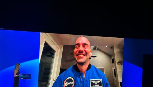 El astronauta de la ESA, Pablo Álvarez, durante el Congreso del Espacio