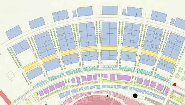 Zona de casetas en la Feria de la Salud de 2026