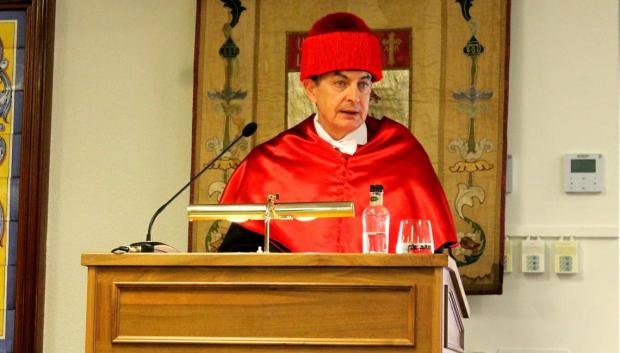 Zapatero en un momento de su discurso