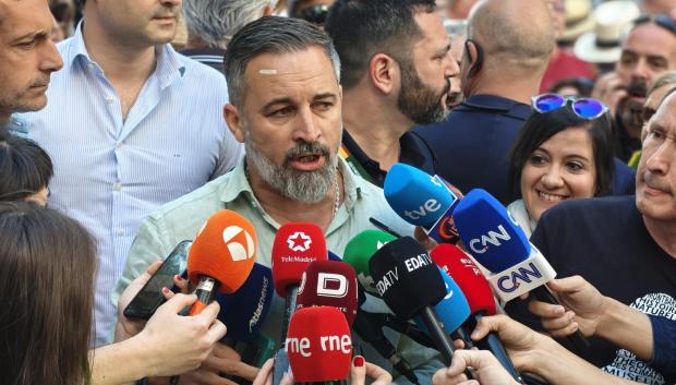 Santiago Abascal, desde la manifestación de Sociedad Civil Española