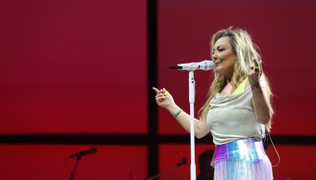 Amaia Montero el jueves por la noche en el Movistar Arena