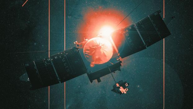 Concepción artística de la nave espacial Maven de la NASA