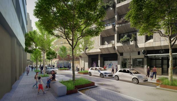 Plano de la remodelación de la calle de Alonso Cano