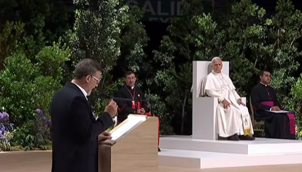 Antonio Banderas, ante el Papa
