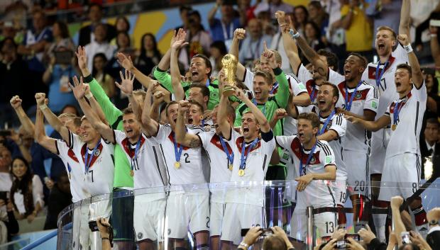 Alemania levantando el Mundial