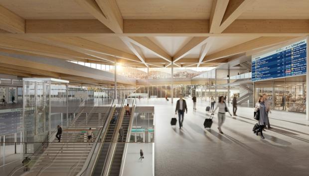 Recreación del interior de la nueva estación