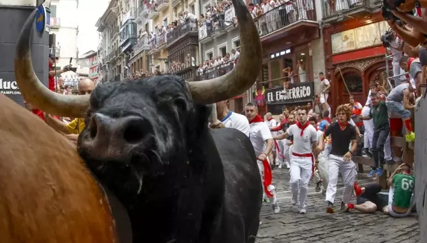 Toro de Álvaro Núñez durante el encierro
