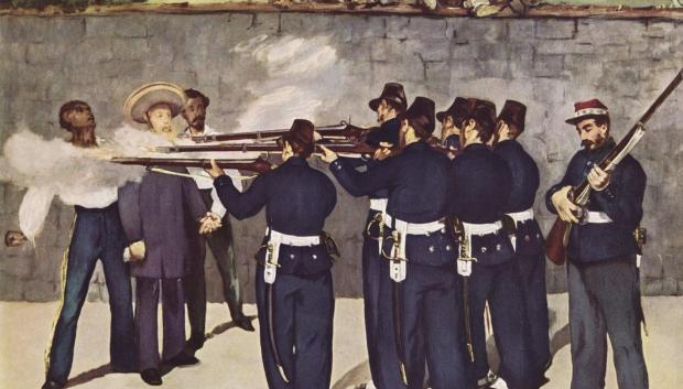 El fusilamiento de Maximiliano I, por Édouard Manet
