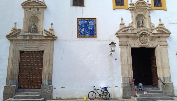 Reproducción de La Saeta de Julio Romero de Torres en la Plaza de Capuchinos